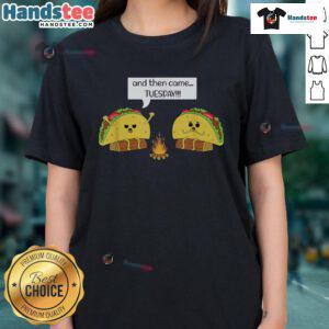 Funny Taco Tuesday Mexican food pun ladies' tee featuring playful taco graphics and vibrant colors for taco lovers.