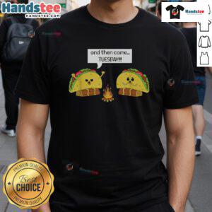Alt Text: Funny Taco Tuesday t-shirt featuring a humorous Mexican food pun, perfect for taco lovers and casual wear.