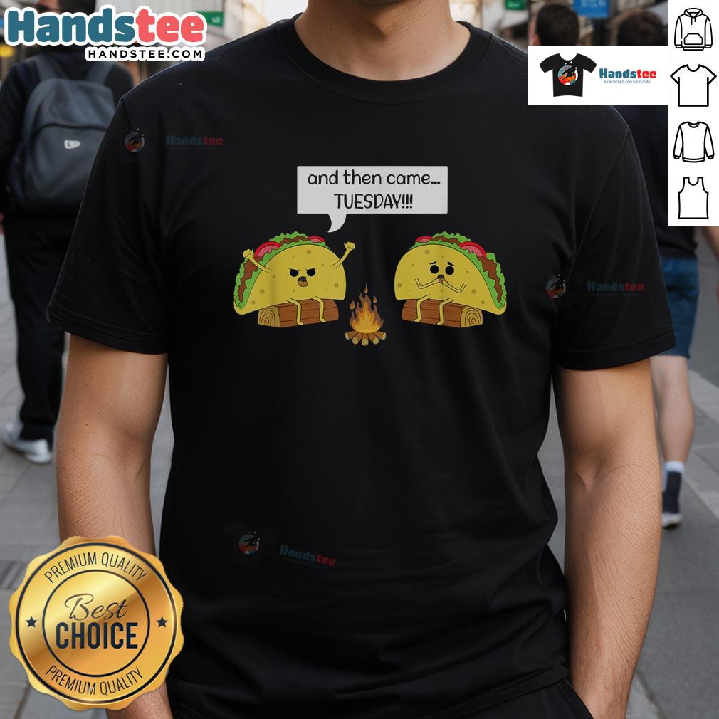 Alt Text: Funny Taco Tuesday t-shirt featuring a humorous Mexican food pun, perfect for taco lovers and casual wear.