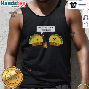 Funny Taco Tuesday tank top featuring a humorous Mexican food pun, perfect for taco lovers and casual wear.