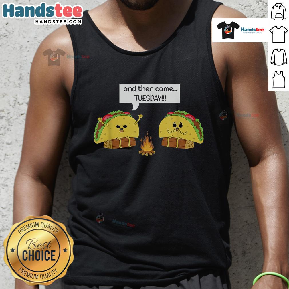 Funny Taco Tuesday tank top featuring a humorous Mexican food pun, perfect for taco lovers and casual wear.