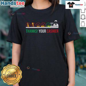 Funny 'Thank You Cashier' tee for grocery store checkout workers, showcasing appreciation with a humorous design.