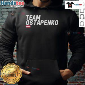 Good Christians Court team wearing Ostapenko hoodie, showcasing team spirit and style in vibrant colors.