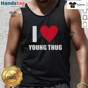 Alt Text: Good I Love Young Thug tank top featuring vibrant graphics and stylish design for fans of the rapper.