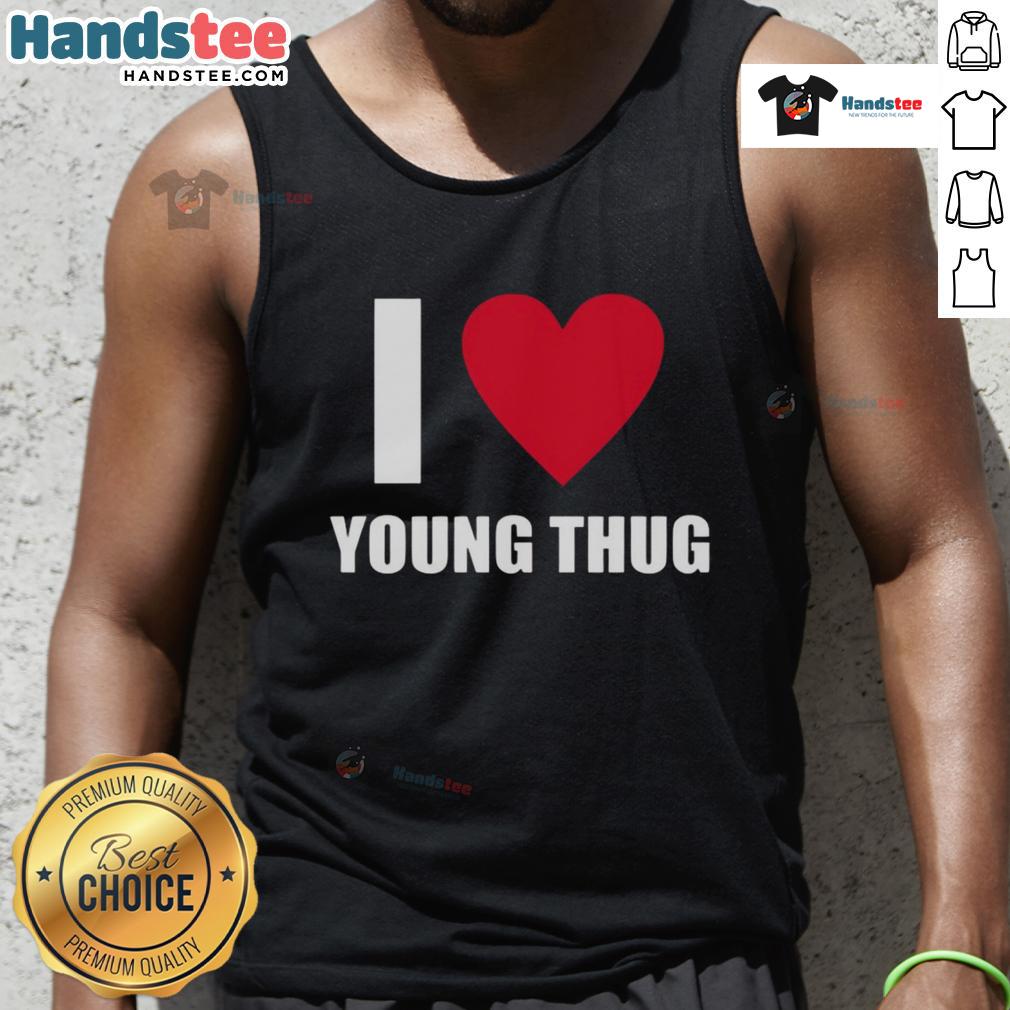 Alt Text: Good I Love Young Thug tank top featuring vibrant graphics and stylish design for fans of the rapper.