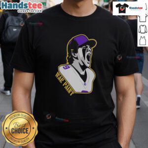 Alt Text: Good Minnesota Vikings War Paint Football Player Number 9 Graphic T-Shirt featuring vibrant colors and bold design.