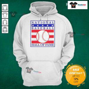 Good National Baseball Hall of Fame primary logo on a natural hoodie, perfect for fans and collectors of baseball apparel.