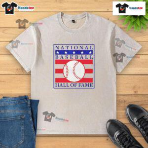 Good National Baseball Hall of Fame Primary Logo on a natural washed t-shirt, perfect for baseball fans and collectors.
