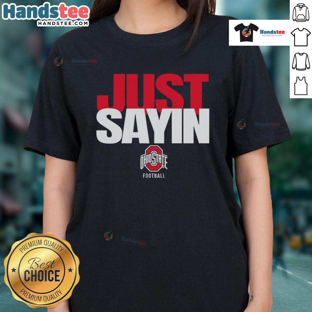 Good Ohio State Buckeyes football ladies tee featuring Julian Sayin design, perfect for fans and game day apparel.