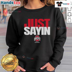 Ohio State Buckeyes football sweatshirt featuring Julian Sayin design, perfect for fans and game day wear.