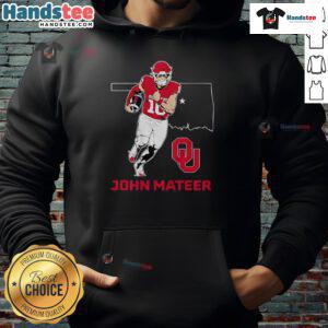 Good Oklahoma Sooners football hoodie designed by John Mateer, showcasing team colors and logo for fans.