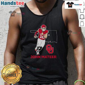 Good Oklahoma Sooners football tank top featuring John Mateer, perfect for fans and game day attire.