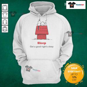 Good Peanuts x American Red Cross hoodie promoting good night's sleep, featuring cozy design and bold graphics.
