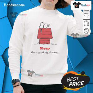 Good Peanuts x American Red Cross sweatshirt promoting good night's sleep with cozy design and playful graphics.