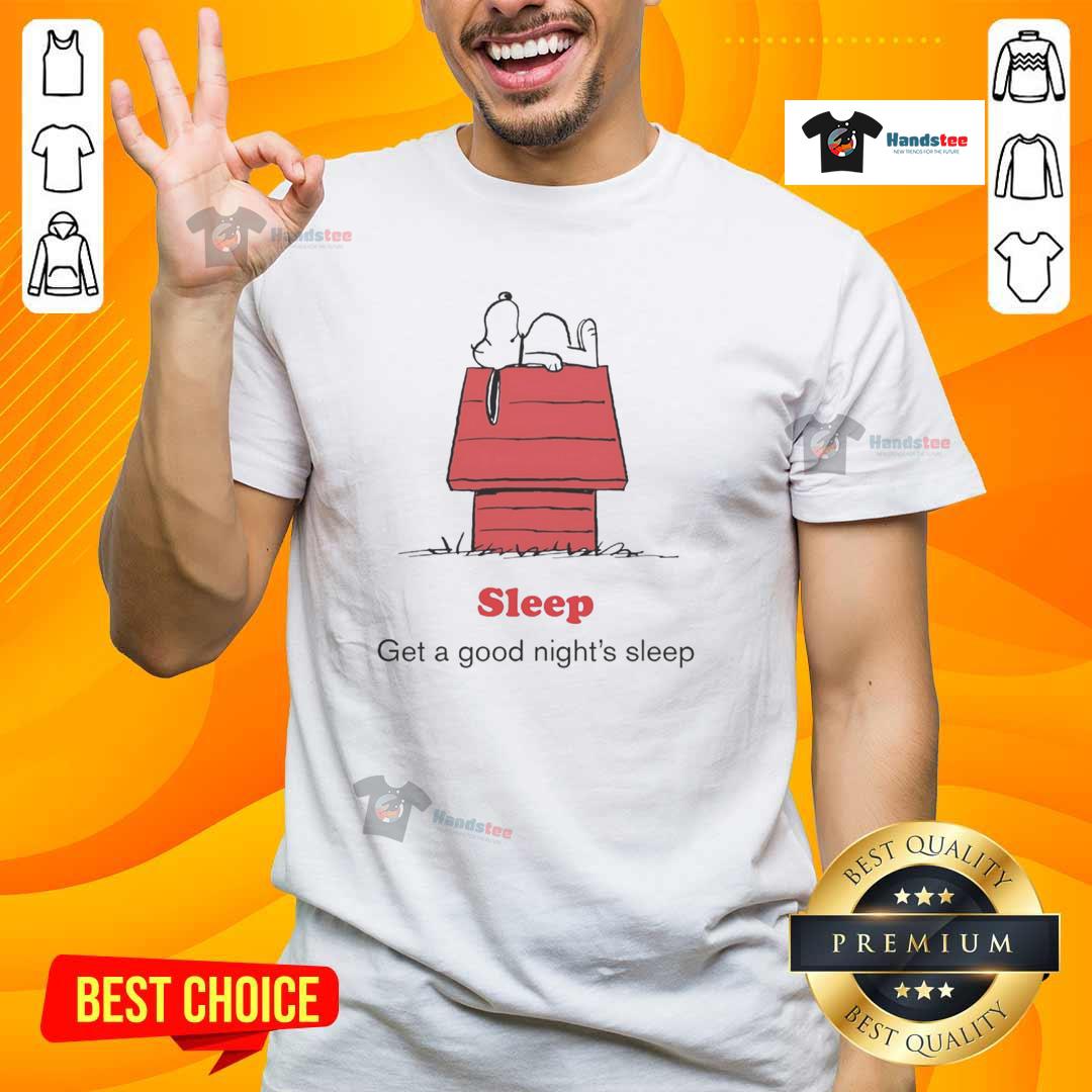Good Peanuts X American Red Cross Sleep T-Shirt promoting a good nights sleep with fun graphics and cozy design.