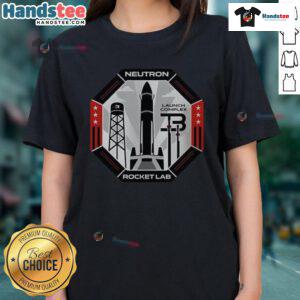 Alt Text: Womens tee featuring Good Rocket Lab Neutron design at Launch Complex 3, perfect for space enthusiasts.