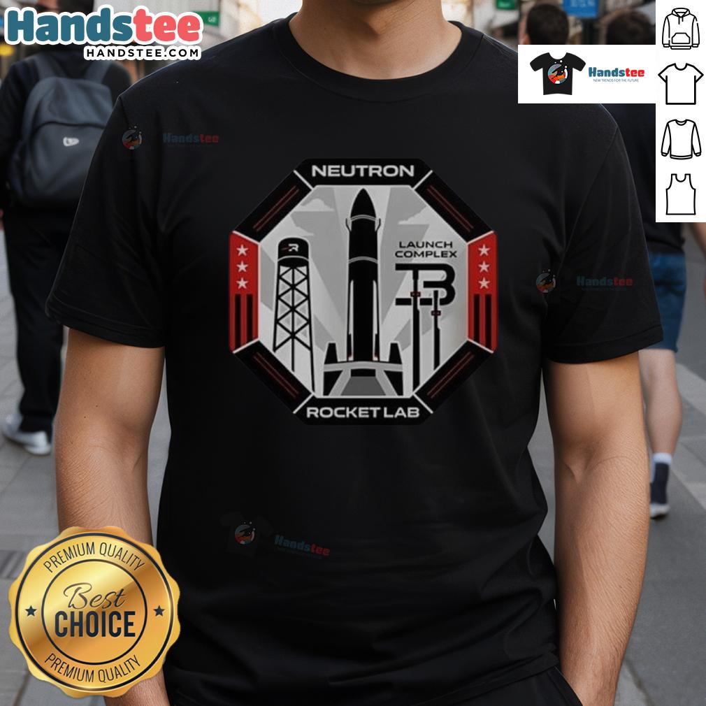Good Rocket Lab Neutron Launch Complex 3 T-Shirt featuring a sleek design celebrating space exploration and technology.
