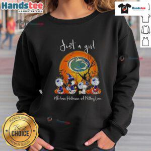 Good Snoopy and Friends Penn State Nittany Lions sweatshirt for girls who love Halloween and Nittany Lions.