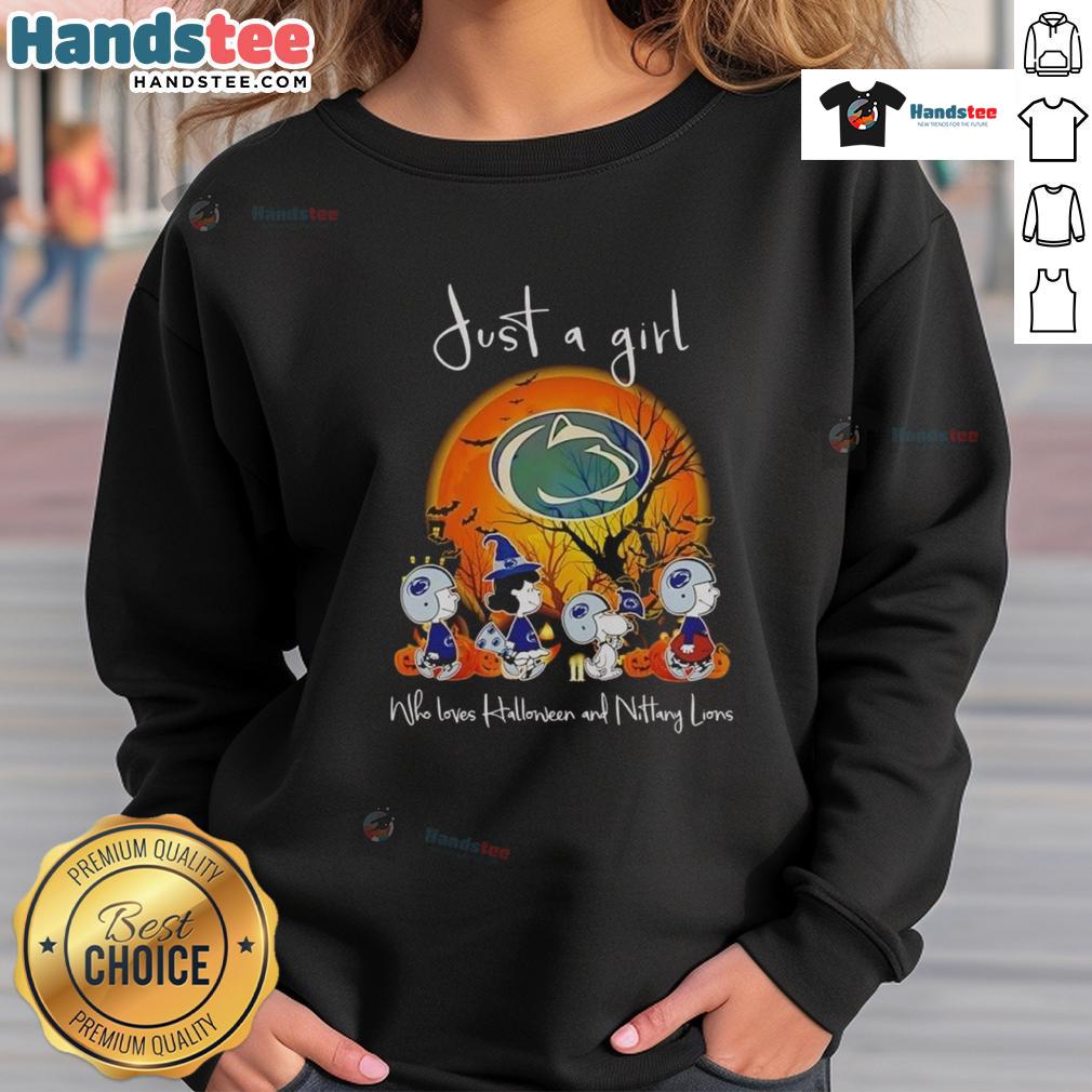 Good Snoopy and Friends Penn State Nittany Lions sweatshirt for girls who love Halloween and Nittany Lions.