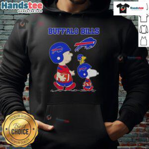Alt Text: Cozy Good Snoopy and Friends x Buffalo Bills NFL football lover hoodie featuring vibrant designs and team spirit.
