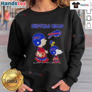 Good Snoopy and Friends X Buffalo Bills NFL Football Lover Sweatshirt featuring playful designs and team spirit.