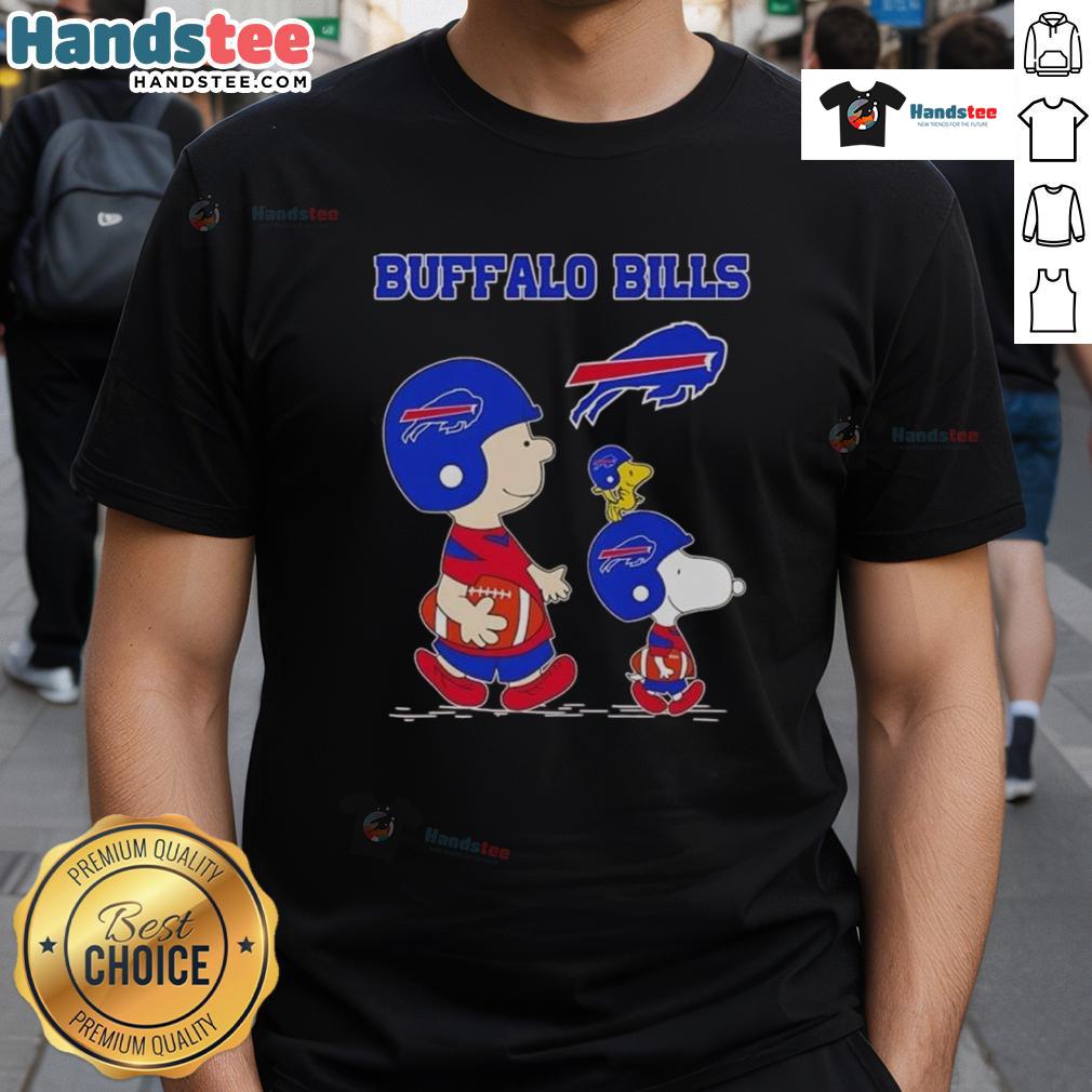 Good Snoopy And Friends X Buffalo Bills NFL football lover T-shirt featuring vibrant graphics and team spirit design.