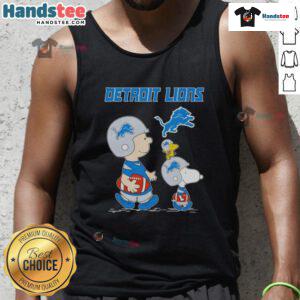 Good Snoopy and Friends x Detroit Lions NFL football lover tank top featuring playful designs for fans.