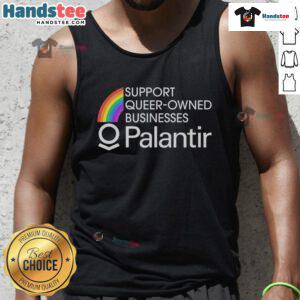 Good Support Queer-Owned Businesses tank top featuring vibrant colors and inclusive design, perfect for proud LGBTQ+ supporters.