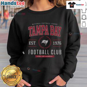 Alt Text: Cozy Good Tampa Bay Buccaneers Football Club sweatshirt in team colors, perfect for game day and fan apparel.