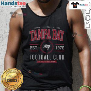 Good Tampa Bay Buccaneers Football Club tank top featuring team colors and logo, perfect for game days and casual wear.