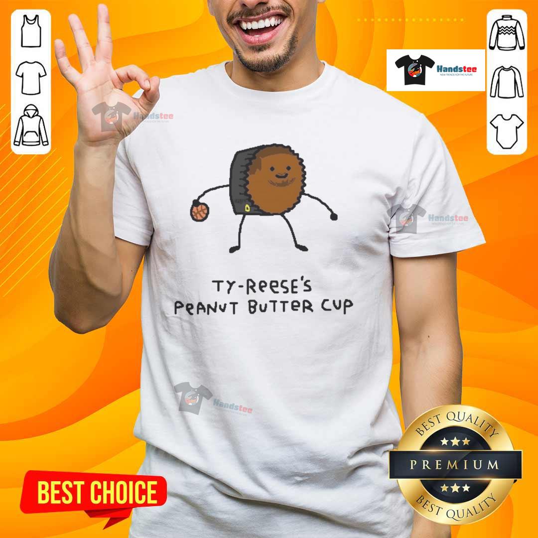 Good Ty-Reese's Peanut Butter Cup Pacers Player Pun T-Shirt featuring a fun design for basketball and peanut butter lovers.