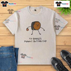 Good Ty Reeses Peanut Butter Cup Pacers Player Pun washed t-shirt featuring a fun graphic for basketball fans.