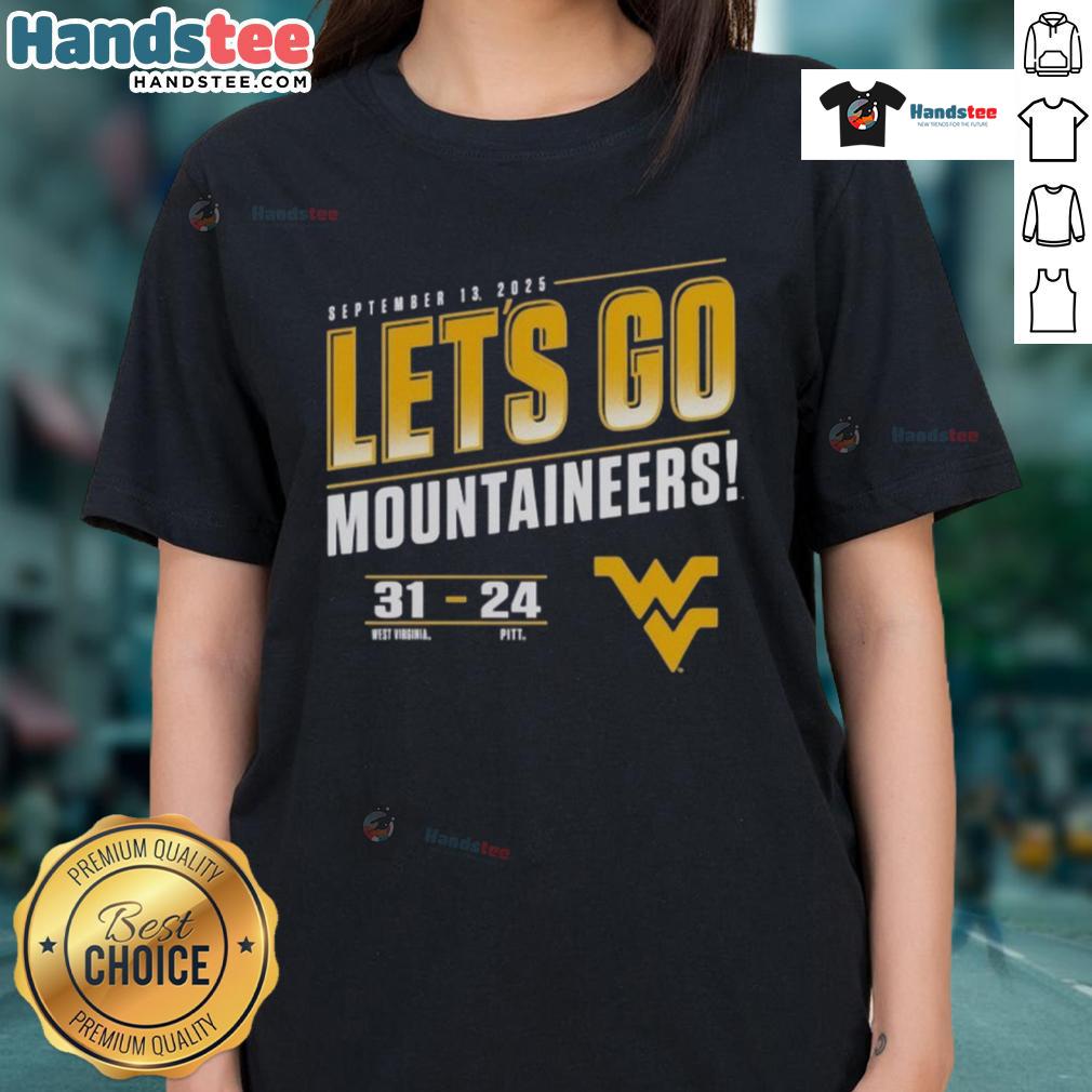 Good West Virginia Mountaineers vs Pitt Panthers 2025 Ladies Tee featuring a vibrant design for game day excitement.