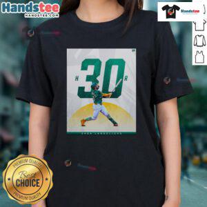 Happy Oakland Athletics Shea Langeliers celebrating his 30 homer season in a stylish ladies tee.