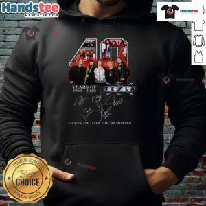 Alt Text: Hot Tesla 45 Years of 1981-2026 Signature hoodie celebrating memories with stylish design and vibrant colors.