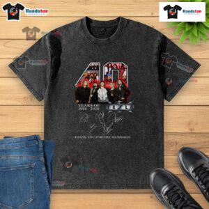 Hot Tesla 45 Years of 1981-2026 signature washed t-shirt celebrating memories and innovation in electric vehicles.