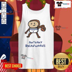 Nice Anthony Breadwards wearing a Timberwolves basketball player pun tank top during a game.