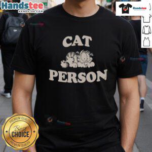 Nice Garfield Cat Person T-Shirt featuring a playful design and vibrant colors, perfect for cat lovers and fans of Garfield.