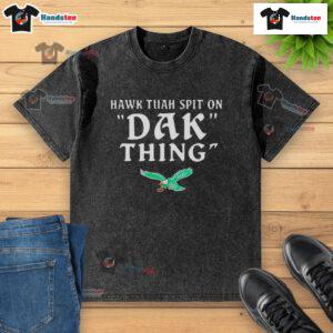 Alt Text: Philadelphia Eagles washed T-shirt featuring a cool hawk graphic, perfect for fans of the NFL team.