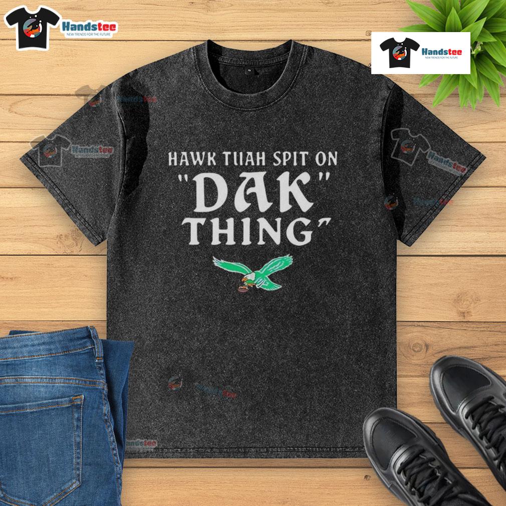 Alt Text: Philadelphia Eagles washed T-shirt featuring a cool hawk graphic, perfect for fans of the NFL team.