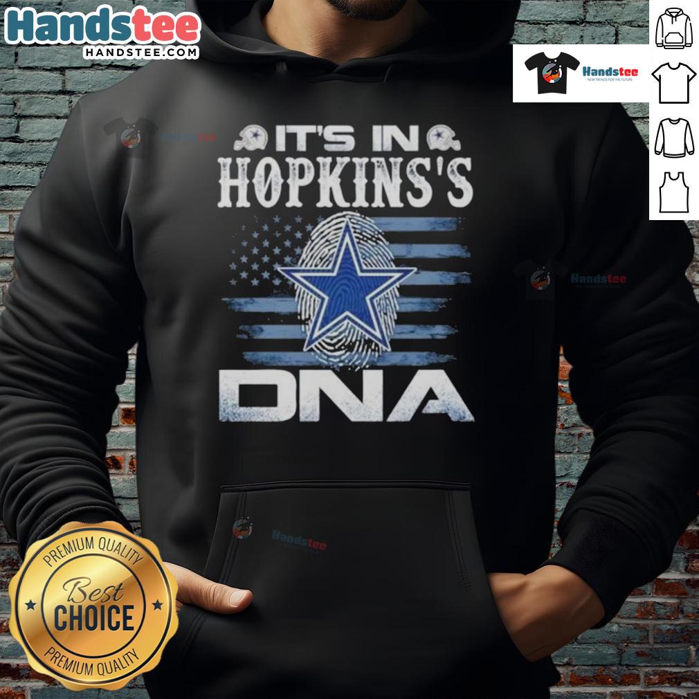 Nice Hopkins Dallas Cowboys 'It's In Our DNA' Flag Hoodie showcasing team spirit and style for fans.