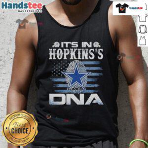 Nice Hopkins Dallas Cowboys It's In DNA Us flag tank top featuring bold team colors and patriotic design.
