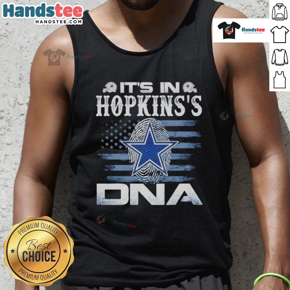 Nice Hopkins Dallas Cowboys It's In DNA Us flag tank top featuring bold team colors and patriotic design.