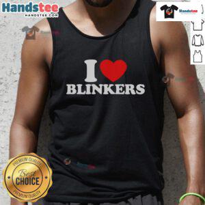 Stylish Nice I Love Blinkers tank top displayed on a mannequin, perfect for casual summer outings.