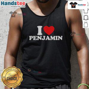 Stylish Nice I Love Benjamin tank top featuring bold graphics and a trendy design for casual summer wear.