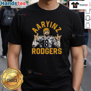 Stylish Aaron Rodgers design T-shirt featuring the Steelers logo, perfect for fans and casual wear.