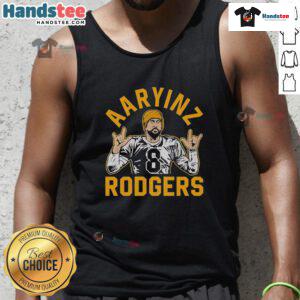 Stylish tank top featuring a design inspired by Aaron Rodgers and the Pittsburgh Steelers, perfect for fans and casual wear.