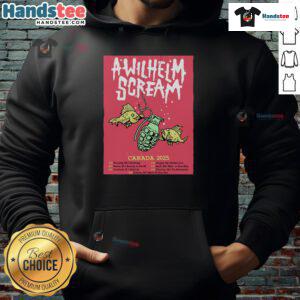Official A Wilhelm Scream 2025 Canada Tour Poster hoodie featuring vibrant design and tour details.