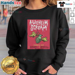 Official A Wilhelm Scream 2025 Canada Tour Poster Sweatshirt featuring vibrant tour graphics and date details.