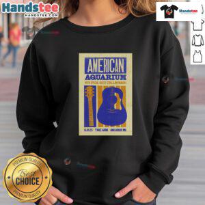 Official American Aquarium Oct 1, 2025 poster sweatshirt featuring The Ark in Ann Arbor, Michigan design.